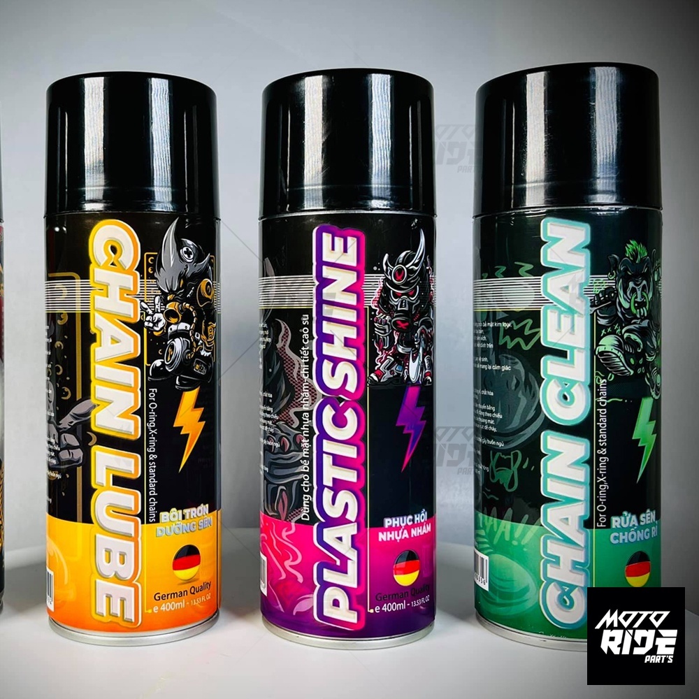 Chai xịt dưỡng sên, rửa sên, phục hồi nhựa nhám Sprayking mẫu mới chính hãng [Mua Combo tặng kèm Khă