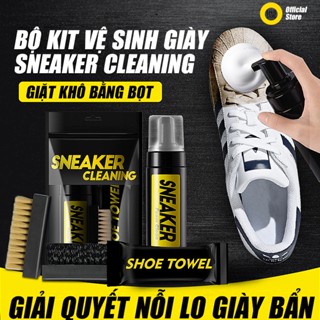 Bộ kit vệ sinh giày CAO CẤP Sneaker Cleaning 3 món dùng được cho giày da lộn, giày thể thao, giày đá bóng, giày trắng
