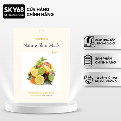 Mặt Nạ Vitamin Cấp Ẩm, Trắng Da Foodaholic Nature Skin Mask 23g - VITAMIN