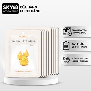 Combo 10 Mặt Nạ Collagen Cấp Ẩm, Se Khít Lỗ Chân Lông Foodaholic Nature Skin Mask 23gx10 - COLLAGEN