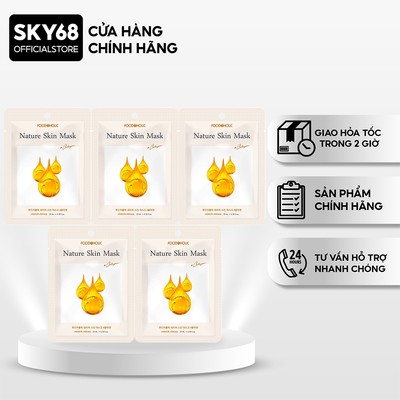 Combo 5 Mặt Nạ Collagen Cấp Ẩm, Se Khít Lỗ Chân Lông Foodaholic Nature Skin Mask 23gx5- COLLAGEN