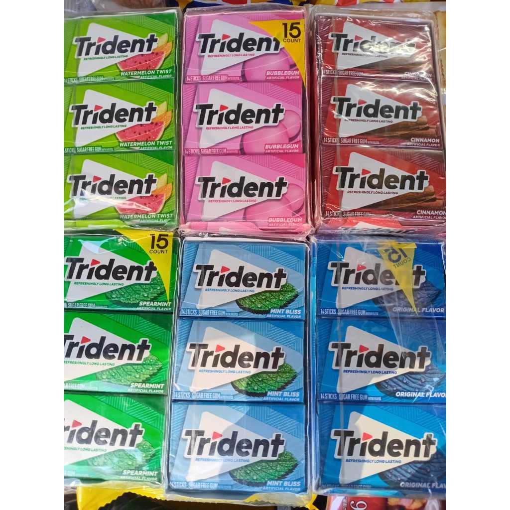 5 Kẹo Singum Trident Mỹ (5 Count x 14 Sticks)