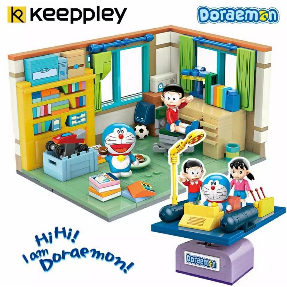 Mô hình lắp ráp Keeppley phòng ngủ của Nobita Doraemon / cổ máy thời gian