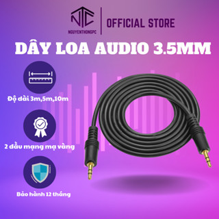  Dây loa âm thanh 3.5mm 2 đầu đực dài 3m 5m 10m – Dây Audio AUX kết nối loa ô tô máy tính 
