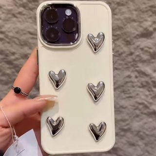 Ốp Điện Thoại TPU Camera Bạc gắn tim bạc tròn đẹp Iphone 14 13 12 11 Pro Promax 6 6S 7 8 Plus X XR XSMax xx89