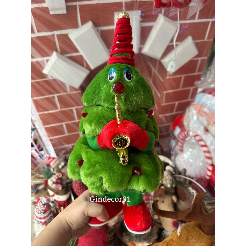 Ông già noel leo dây lên xuống dùng pin có nhạc cho bé quà tặng giáng sinh cho các bé thật đẹp