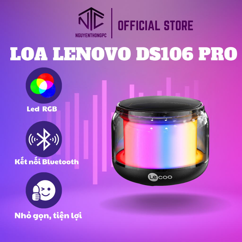 Loa máy tính cao cấp Lenovo lecoo DS106 Pro mini không dây có kết nối bluetooth