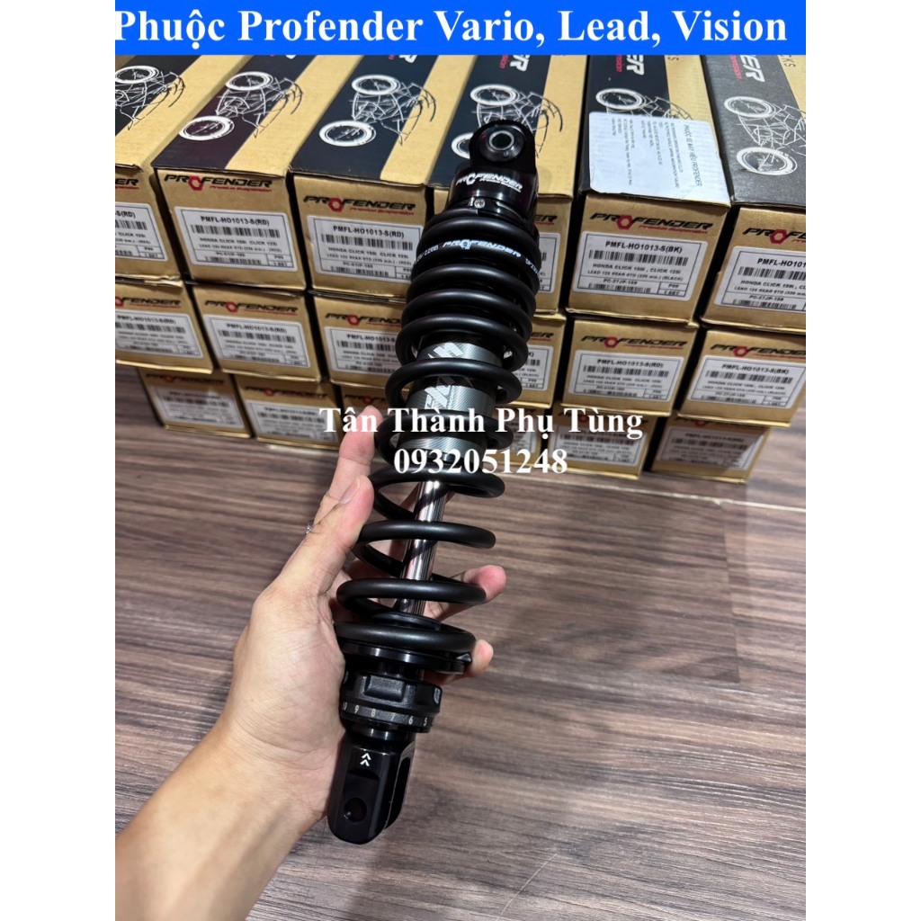 Phuộc Profender không bình Flash : Vario125/150, Vario 160, Lead, Vision , BH 3 năm