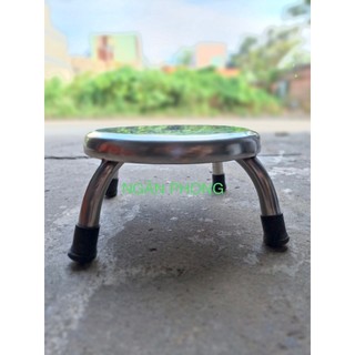 Ghế đôn inox 201- hàng dày cao 17cm