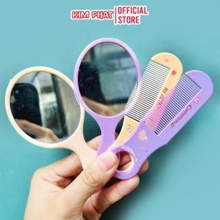Set gương kèm lược nhỏ gọn dễ thương aishu