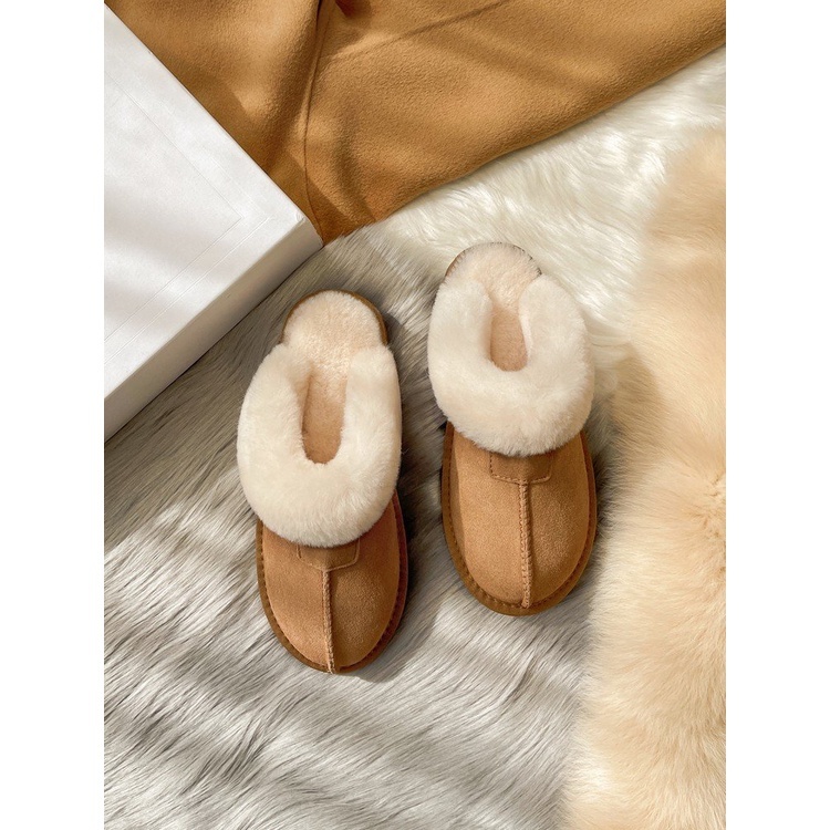 Sục Dép Da Lộn Lót Bông - Boots Thời Trang Phong Cách Hàn Quốc