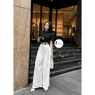 Áo Thun Nữ Cộc Tay Cổ Cao 2 Phân Dáng Áo Dài Sơ Vin Chất Bogen Kiểu Basic "CC"