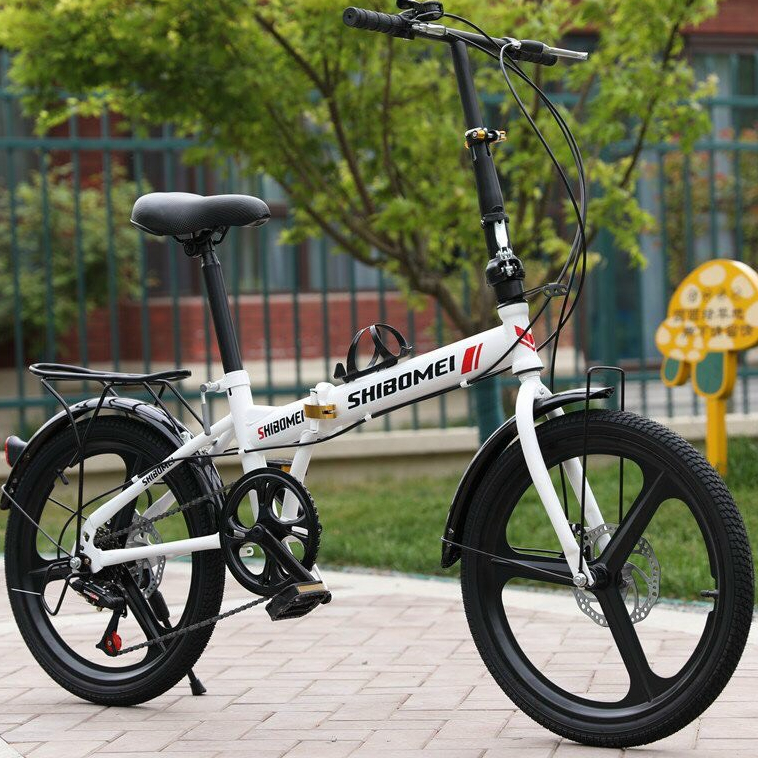 Xe đạp gấp gọn Shibomei 20inch giảm sóc kép đạp siêu nhẹ khung thép chắc chắn -Thích hợp cho trẻ mới lớn BH 12 THÁNG