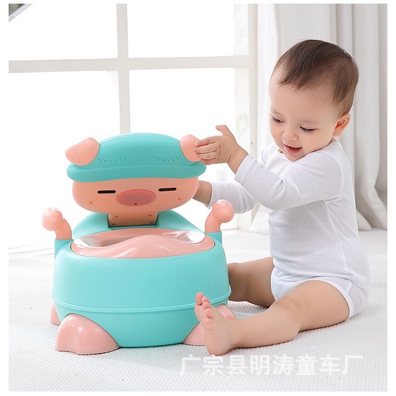 Bô Vệ Sinh Cho Bé - Bộ vệ Hình Thú Cho Bé Bô Ngồi Hình con VIT Nhỏ Gọn Dễ Thương