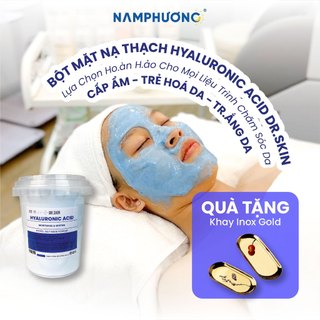 Bột mặt nạ dẻo thạch dr. skin hyaluronic acid spa cấp ẩm cường độ cao giúp da sáng trắng mịn màng 650gr