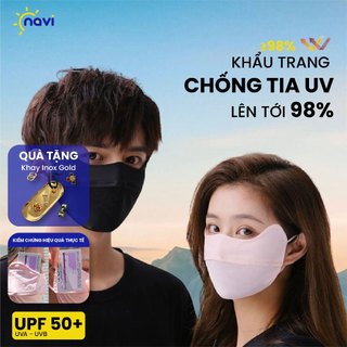 Combo 5 cái - navi khẩu trang chống tia uv khẩu trang chống nắng upf50+ khẩu trang không đau tai khẩu trang uv