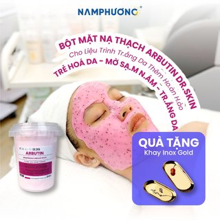 Bột mặt nạ dẻo thạch dr. skin arbutin spa tăng cường trắng da, giảm nám và tàn nhang cho làn da sáng mịn 650gr