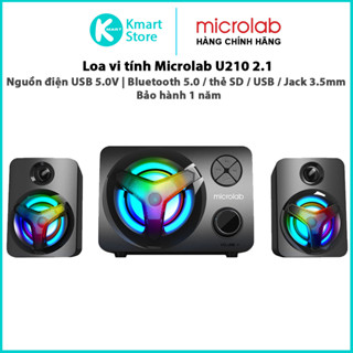 Loa Vi Tính Microlab U210 2.1 | Kết nối Bluetooth 5.0 / thẻ SD / USB / Jack 3.5mm - Bảo hành 1 năm