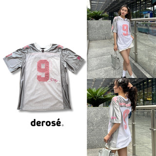 JERSEY DEROSE - Áo Thể Thao Bóng Chày JERSEY Thêu số 9 Phối Màu