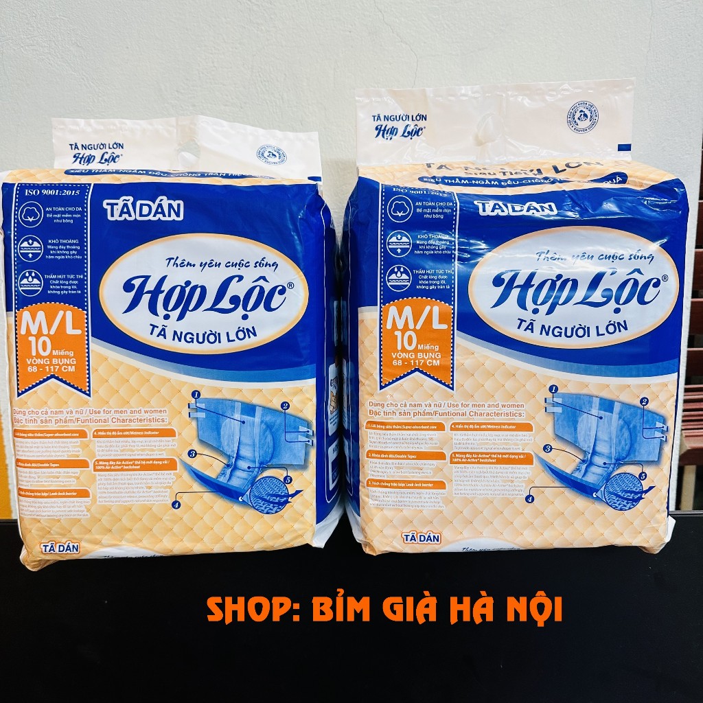 Tã già Hợp Lộc M/L10 miếng (lẻ) Siêu thấm - Siêu tiết kiệm