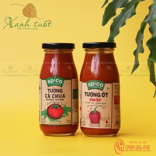 Combo tương ớt tương cà cho bé spico 260g chili sauce&ketchup for kid - cay tối giản - thơm hấp dẫn - sánh mịn