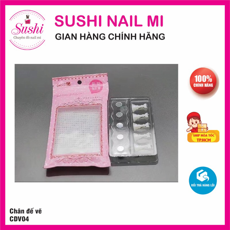 Set 5 chiếc đế gắn móng giả tập vẽ nail - đế nam châm gắn móng mẫu chuyên dụng  - Sushi Nail Mi