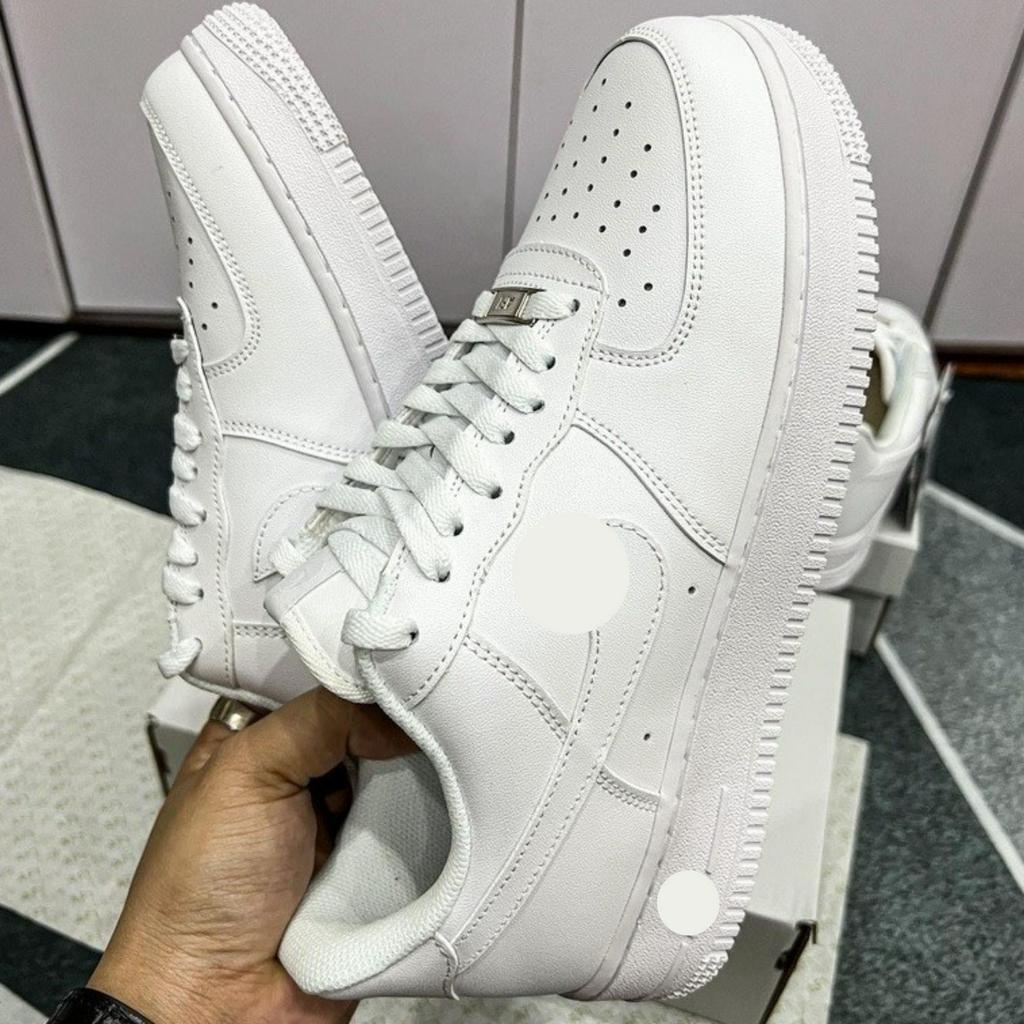 Giày Thể Thao AF1 Trắng Nam Nữ, Giày Sneaker Học Sinh Quốc Dân Dễ Phối Đồ