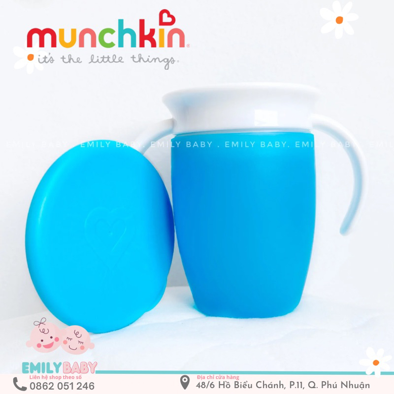 Ly uống nước 360 độ chống tràn Munchkin cho bé 6M+