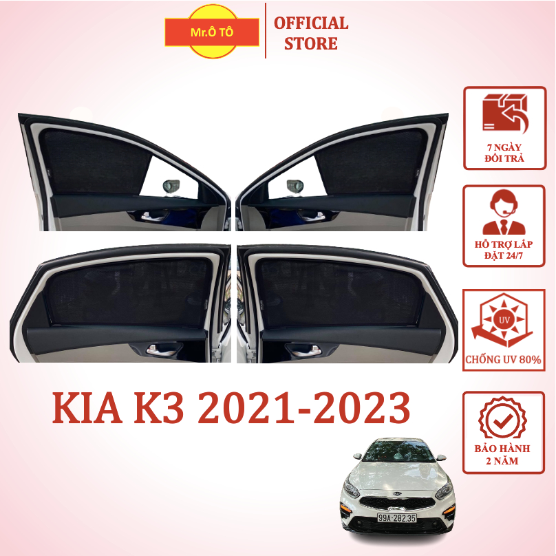 Rèm Che Nắng chống UV Xe Kia K3 2021-2023 Hàng Loại 1 MR.ÔTÔ -Bảo Hành 2 Năm
