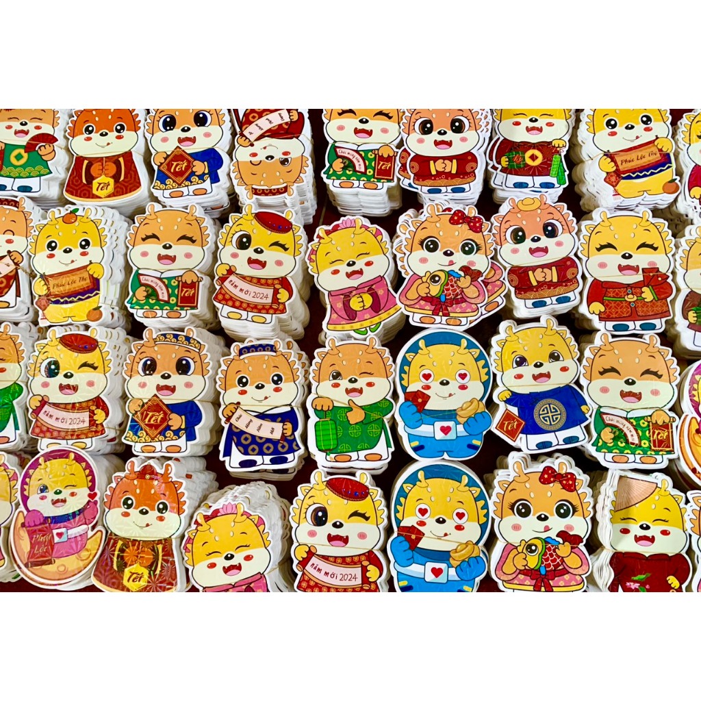 LIXI-02 Combo 50 bao lì xì chipi hoạt hình tết lì xì chibi mẫu mới 2024 giá rẻ