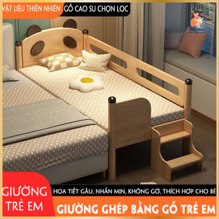 Giường Ngủ Cho Bé BABYBOO Chất Liệu Gỗ Thông Cao Cấp (Tặng Đệm)  An Toàn Bảo Vệ Giấc Ngủ Cho Bé