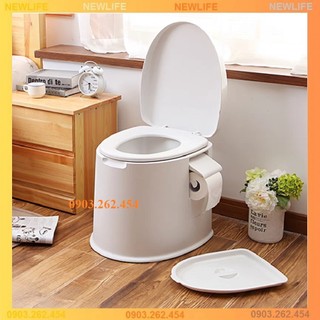 Bồn cầu di động - Toilet di động thích hợp cho người già, người bệnh, bà bầu, trẻ em,rất tiện dụng - Bô vệ sinh - RE0776