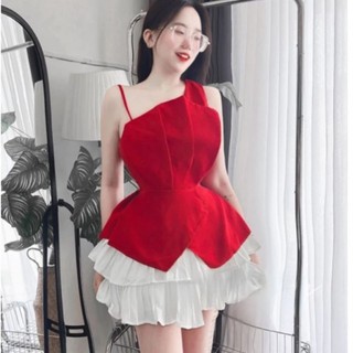 áo peplum lệch vai