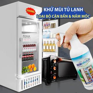 Xịt khử mùi vệ sinh tủ lạnh chai 500ml xịt tạo bọt làm thơm sạch tủ đông hiệu quả tiện lợi