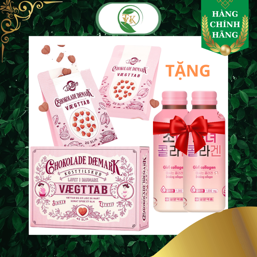 Kẹo giảm cân an toàn, kẹo socola giảm cân Đan Mạch Vaegttab MỚI - Hộp 40 Viên