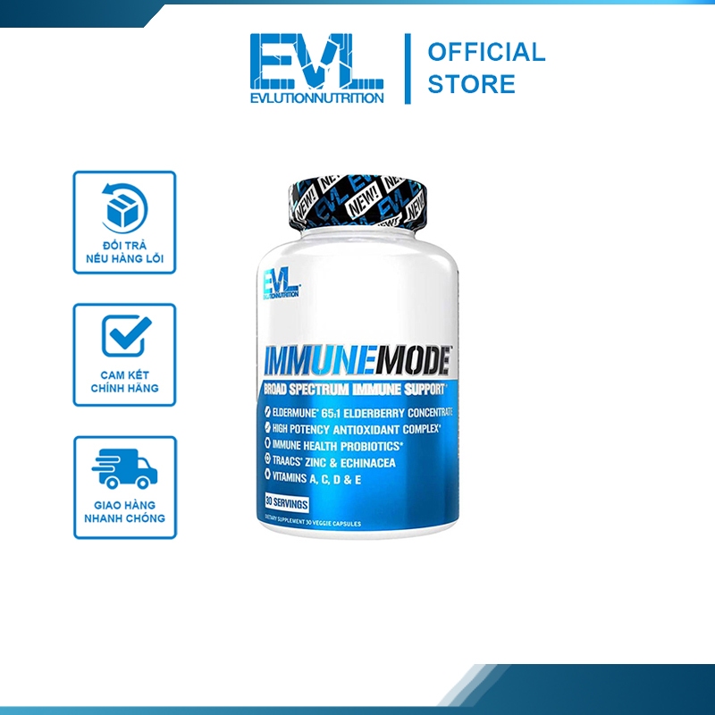 Viên Uống EVL IMMUNE MODE 30 VIÊN Tăng Cường Hệ Miễn Dịch - Từ Mỹ