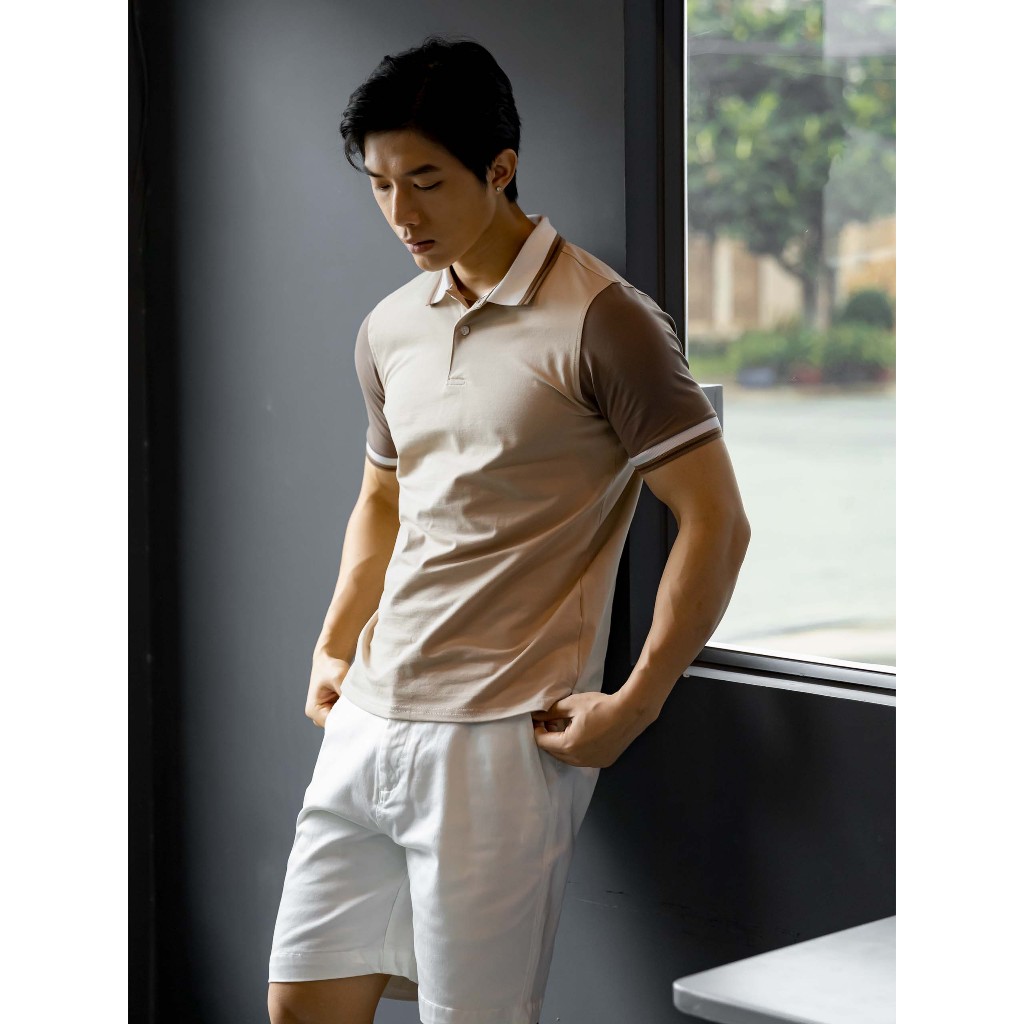 Áo Polo Nam Nerdy Brown Sleeves, Chất Vải Cá Xấu Cotton 4 Chiều Thoải Mái, PL0069,SOMEHOW