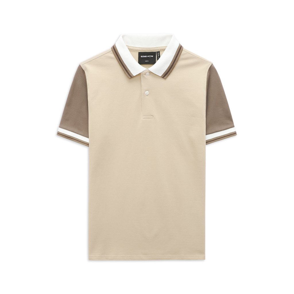 Áo Polo Nam Nerdy Brown Sleeves, Chất Vải Cá Xấu Cotton 4 Chiều Thoải Mái, PL0069,SOMEHOW