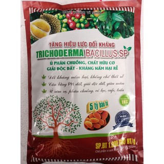 Chế phẩm sinh học trichoderma bacillus.sp nâu gói 1kg