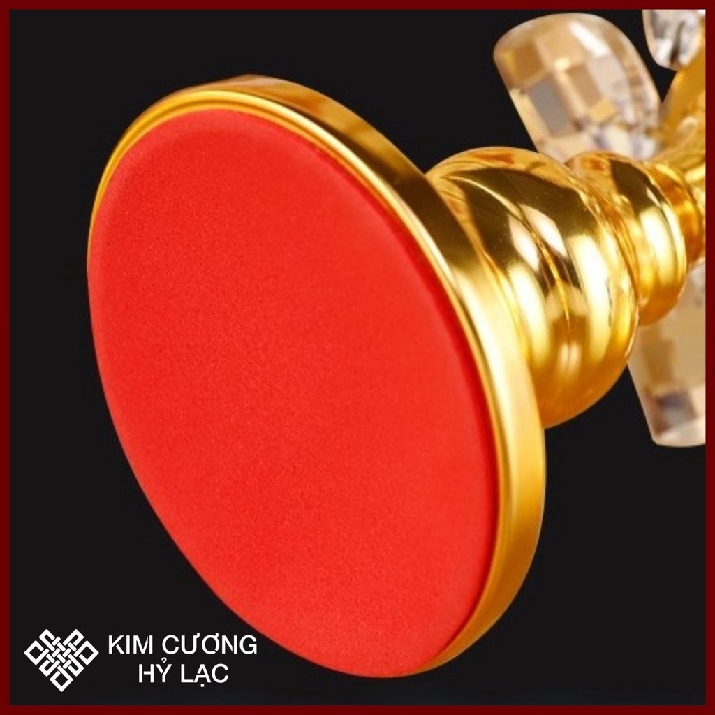 Đế Đèn, Chân Đèn Hoa Sen Pha lê  Đế Hợp Kim 6,5  - 14 Cm