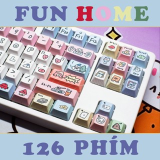  Keycap Cho Bàn Phím Cơ Fun Home Cherry Profie 126 Phím | EZPC 