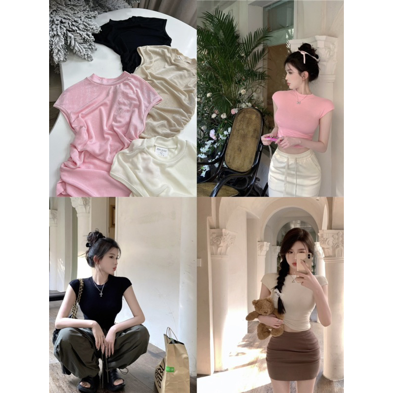 Áo thun body tay con siêu tôn dáng