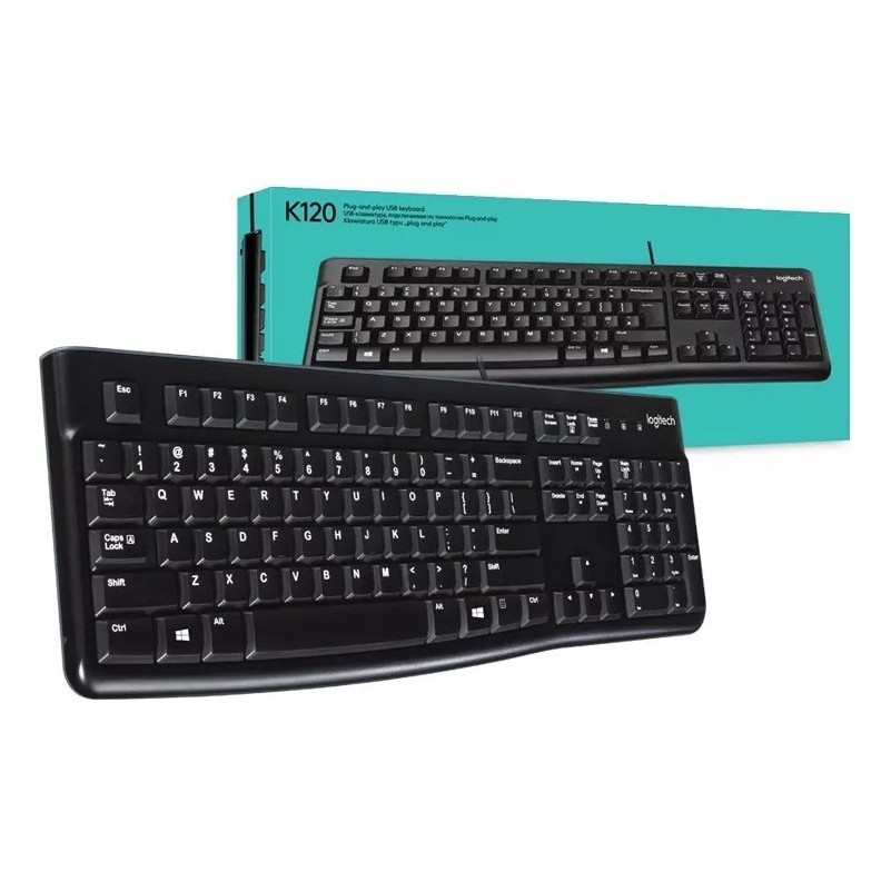 Bài phím có dây Logitech K120 bàn phím màu đen văn phòng chơi game chính hãng giá rẻ