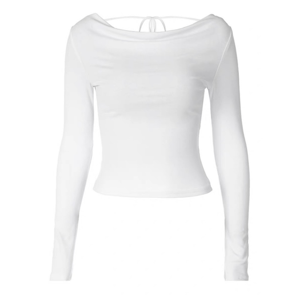 Áo Tay Dài Hở Lưng Dây Cột Nơ Sang Chảnh - Chuly