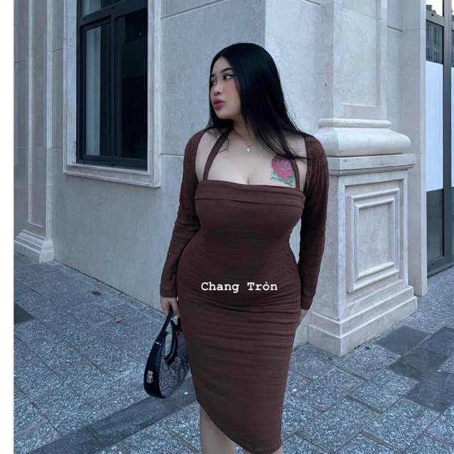 | Chang Tròn | Đầm body cột + Áo khoác Bigsize