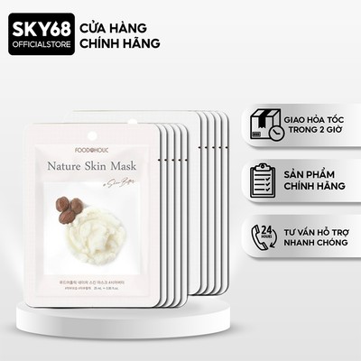 Combo 10 Mặt Nạ Bơ Hạt Mỡ Cấp Ẩm, Da Khoẻ Rạng Ngời Foodaholic Nature Skin Mask 23gx10 - Shea Butter
