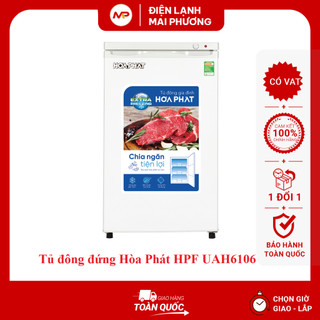 Tủ đông đứng Hòa Phát 106l 4 ngăn HUF 300SR1/HPF UAH6106 - Hàng chính hãng (Bảo hành 30 tháng)