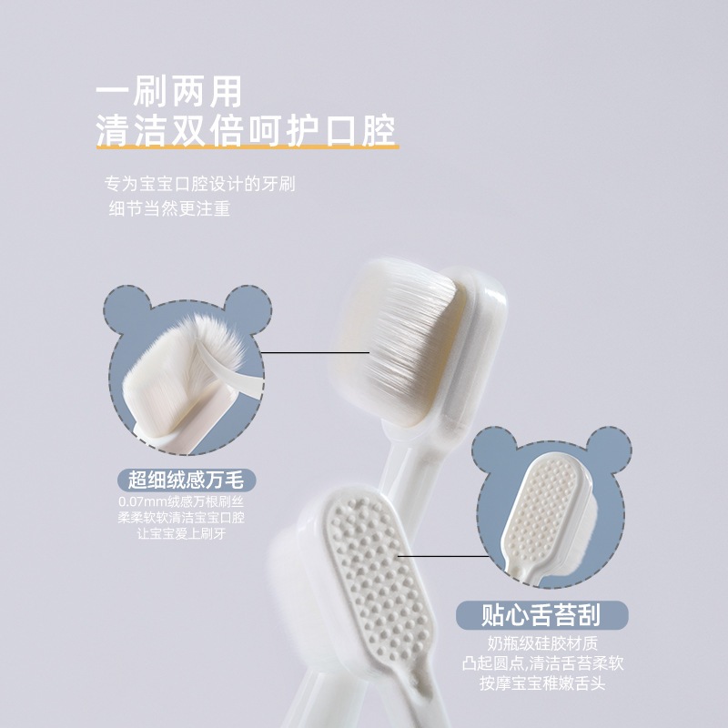 Bàn chải đánh răng cho bé lông mềm hình Gấu dễ thương cho bé từ 2-10 tuồi shop Uni Baby