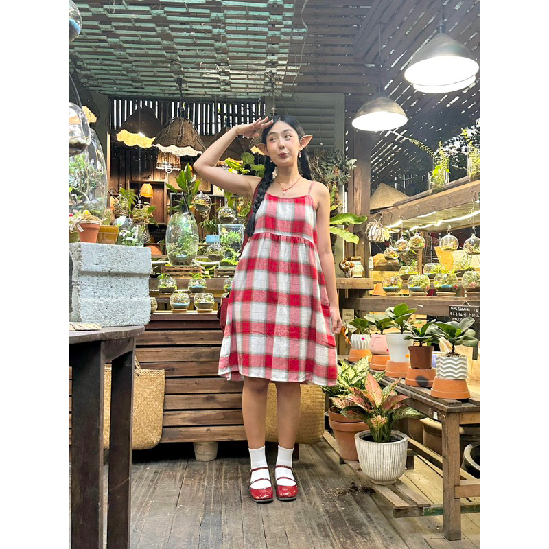 Váy 2 Dây Kẻ Caro Đỏ/ Xanh Vui Giáng Sinh/ Noel/ Tết