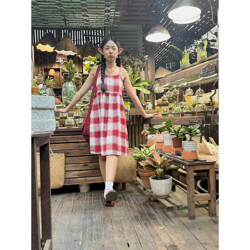 Váy 2 Dây Kẻ Caro Đỏ/ Xanh Vui Giáng Sinh/ Noel/ Tết